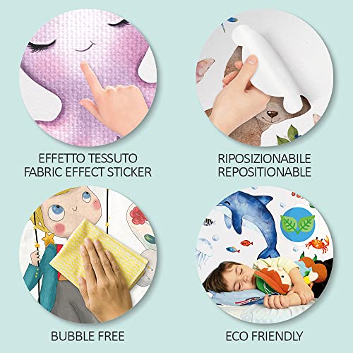 kina - R00628 Wall Stickers Soft Effect Fabric Repositionable Jungle Wall Decoration Baby Newborn Nursery Nursery Wallpaper Sticker - Image 3