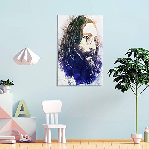 rongtao John Lennon Poster décoratif sur toile 50 x 75 cm - Les Beatles, Paul McCartney, John Lennon, RIngo Starr, George Harrison rongtao John Lennon Poster décoratif sur toile 50 x 75 cm – Image 5