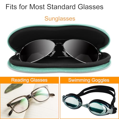 Image of FINTIE Glasses Case with Carabiner, Ultralight Neoprene Sunglasses Pouch