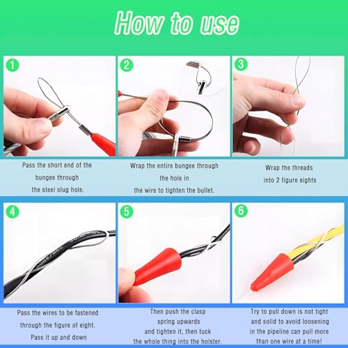 Image of 25M Professional Wire Puller for Electrician, Flexible Wire Lead Threading Device Tool, 25m Retractable Spiral Cable Puller with Green Fish Tape for Conduit Installation