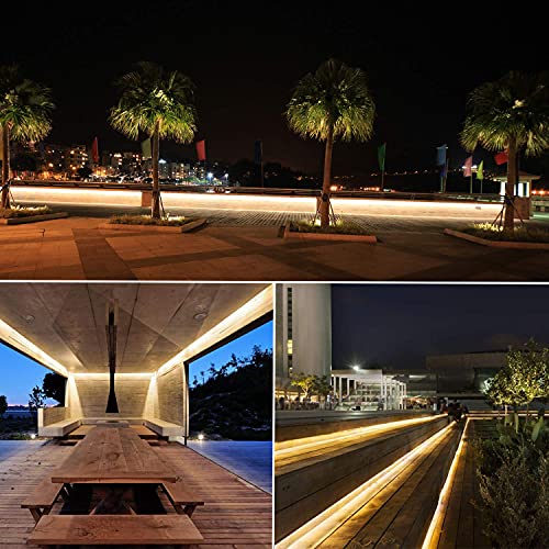 Guotong Led Rope Lights Outdoor Waterproof, 131.2Ft Rope Lighting Warm White Light Strip, 110V Led Strip Lights Indoor, Connectable String Tape Light For Bedroom, Backyards, Patio, Decorative Lighting #TOP7