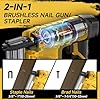 2-in-1 Cordless 18GA Brad Nailer/Staple Gun Compatible with Dewalt 20V Max Battery (No Battery), Electric Nail Gun/Stapler Battery Powered with 1000 Nails/Staples for Home Improvement, Wood Carpentry #1