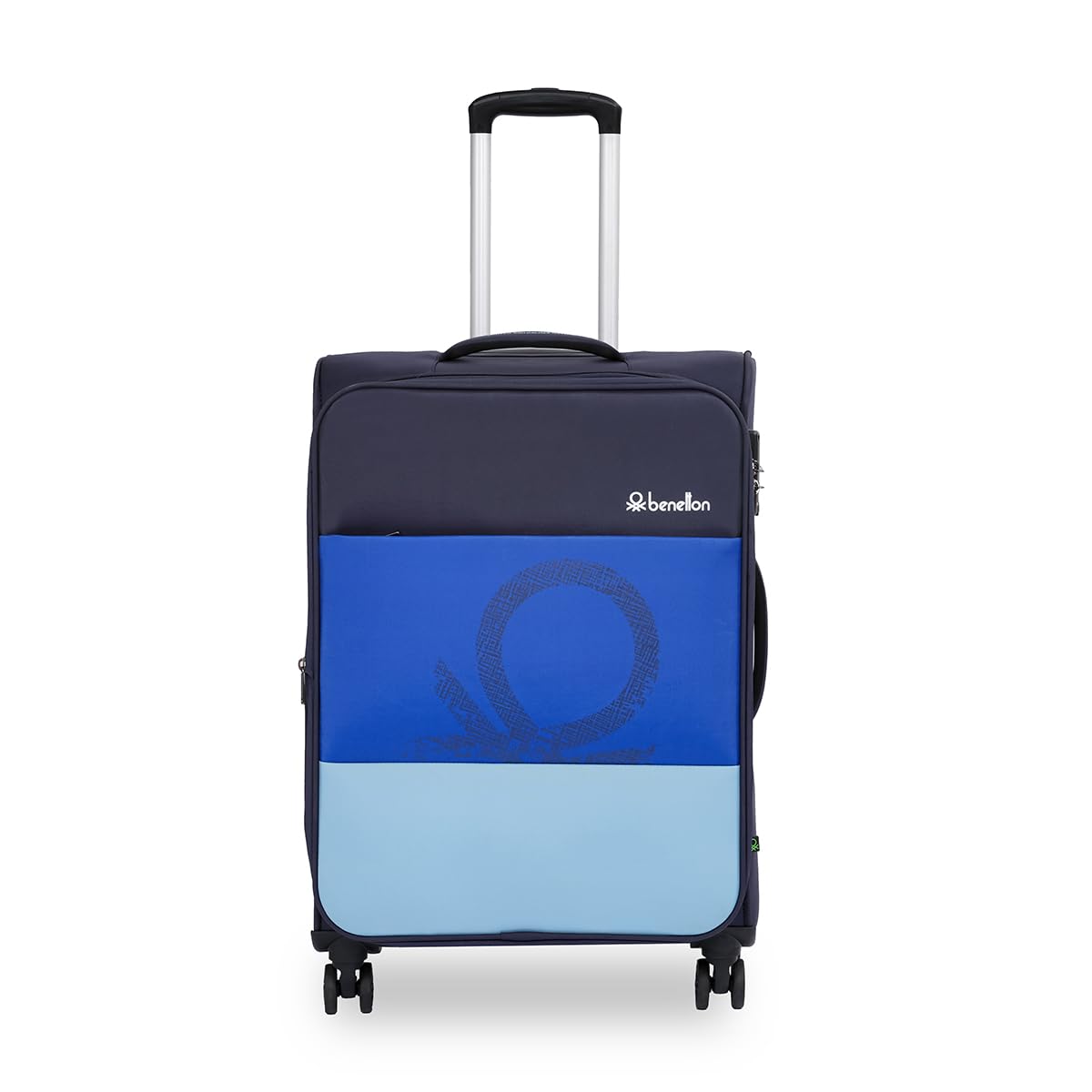 united colors of benetton Archimedes Unisex Polyester Soft Luggage - Navy+Teal Blue, 68Cm Medium Trolley Bag for Travel-picture-39