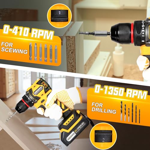 Taladro inalámbrico DODOWIN 65N con 1 batería miniatura 6