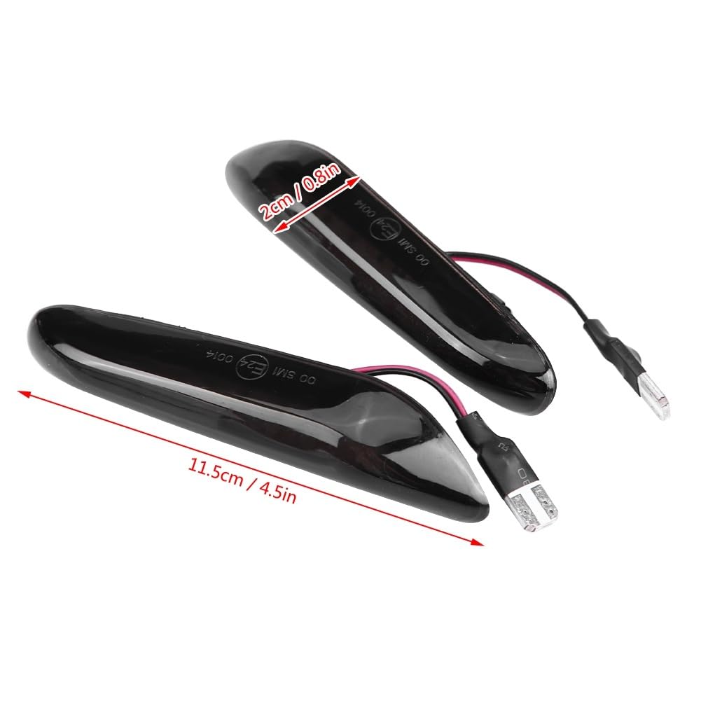 FUNFOB Intermitente Retrovisor 2 Uds. Luces Indicadoras De Giro Marcador Lateral LED De Humo Para BMW E90 E91 E92 E39 E60 E61 E46 E83 E81 Estilo Coche Lámpara Señal Giro