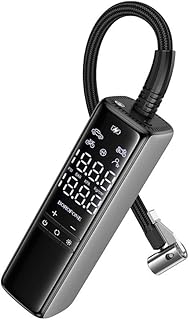 BOROFONE FC1 Flow Intelligent Air Pump with Accurate LCD Screen - Black