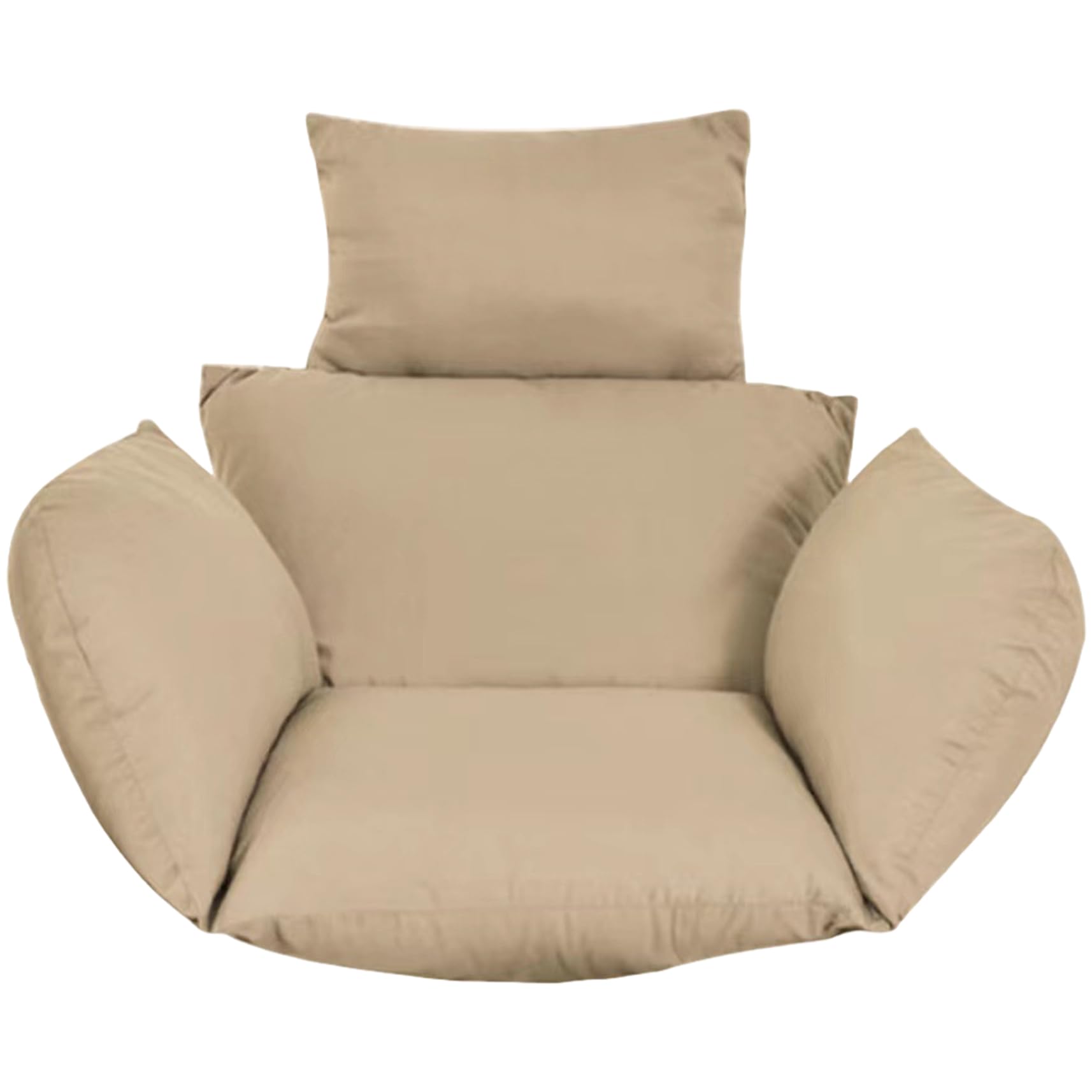 Coussin pour chaise œuf suspendue d'extérieur avec appui-tête amovible et accoudoirs intégrés