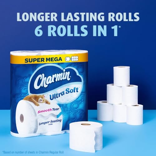 Image of Charmin Ultra Soft Toilet Paper 12 Mega XL Rolls, 336 Sheets Per Roll (Packaging May Vary)