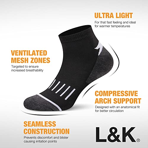 L&K 12 Paio di calzini sneaker da uomo realizzati