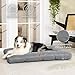 BEDSURE Hundekissen große Hunde waschbar - 111x89cm hundematratze XXL für große, mittelgroße Hunde Outdoor gepolstert Hundematte grau in 10cm Höhe, groß XL Hundebett für Haustiere