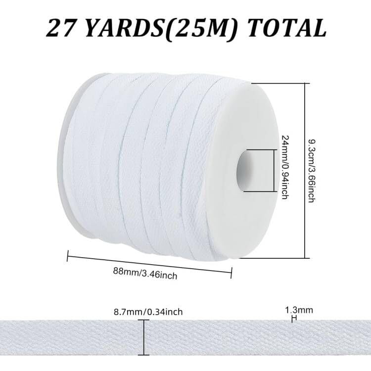 BENECREAT 27.34 Yards/25m Flat Drawstring Rope Replacement - Image 2