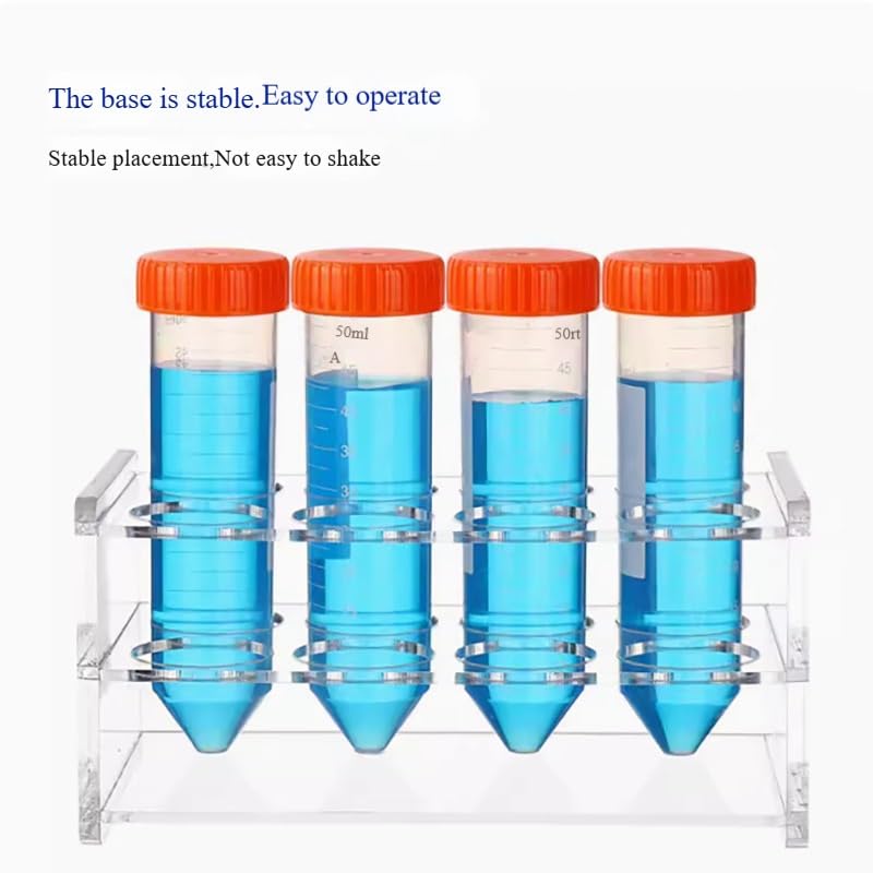 Gradilla for tubos centrífugos de plexiglás - Soporte for tubos de ensayo de un solo orificio for 1,5 ml a 100 ml - Capacidad de 8, 10, 18, 24 orificios -1 ud.(0.5ml 40 holes)
