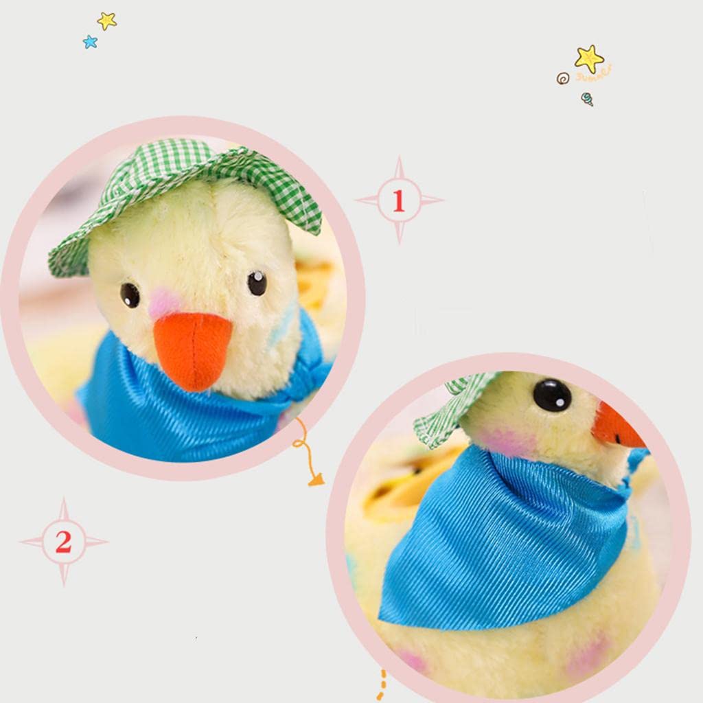 Generic Bambola di Peluche Elettrica, Animale di Peluche, Giocattolo Musicale, Deposizione di Uova, Luce LED, Movimento Danzante con Suono, per Bambini, Ideal, Giallo