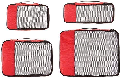 Image of Rl Red Packing Cubes -Set Of 4 (Small .Medium , Large And Slim)