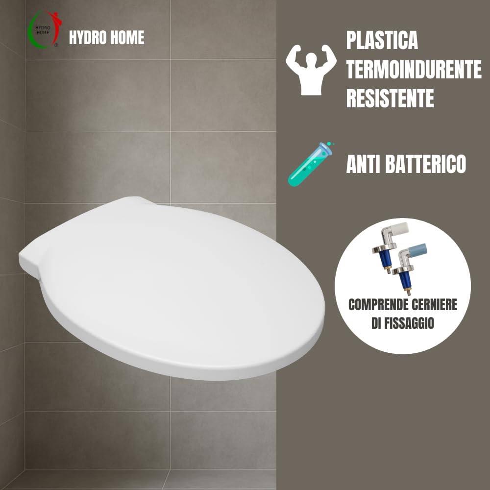 HYDRO HOME - Asiento de inodoro Nido Hatria termoendurecible blanco Soft Close