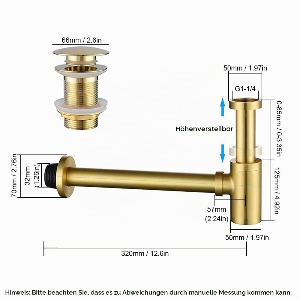 flaschenfallen set edelstahl waschbecken stopfen waschbecken waschbecken komplett set ohne überlauf siphon für küche badezimmer waschbecken waschbecken gold gebürstet