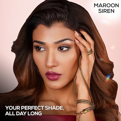 Image of RENEE Everstay Matte Lipstick - Maroon Siren, Long Stay, Hydrating & Non-Drying, Smudge & Transfer Proof, Lightweight, Intense Pigment, Full Coverage, Vitamin E Infused, for All Occasions, 4.2g