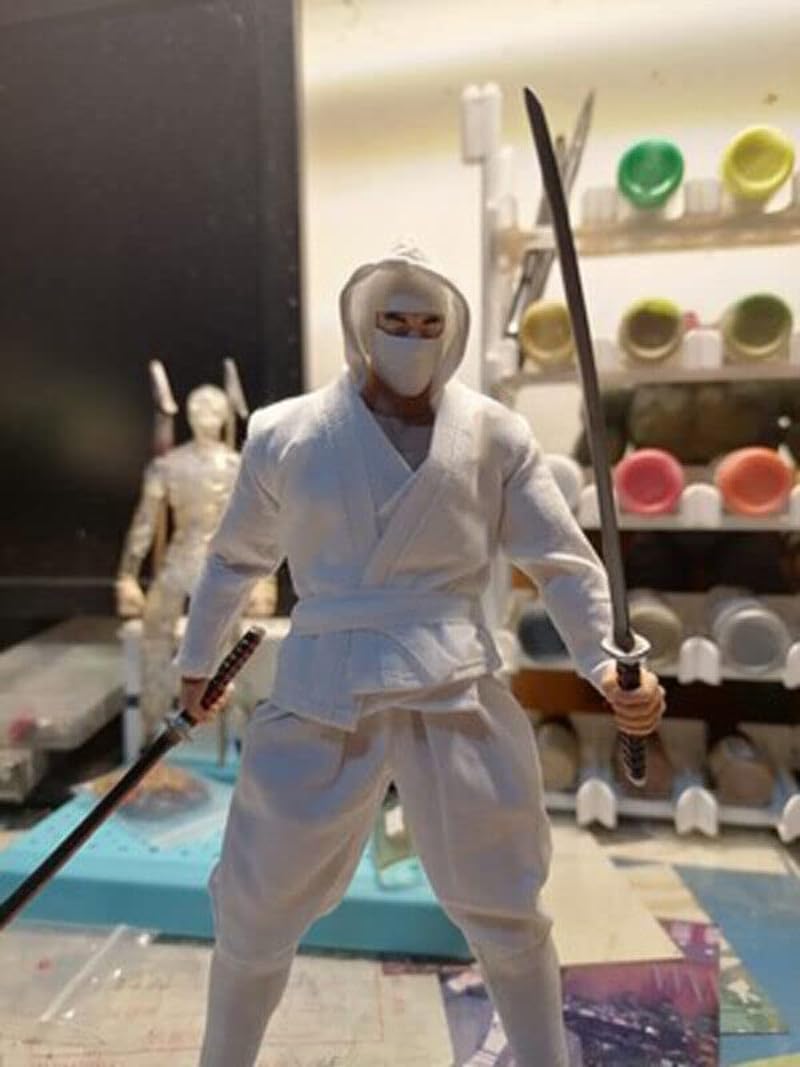 Amazon.com: White 1/12 Ninja Outfit 1/12 Samurai Clothes for 6