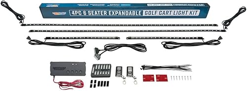 Miniatura 8 de LEDGlow Kit de iluminación de neón para carrito de golf eléctrico de 6 plazas con luces LED de millones de colores de 12 V-72 V, compatible con
