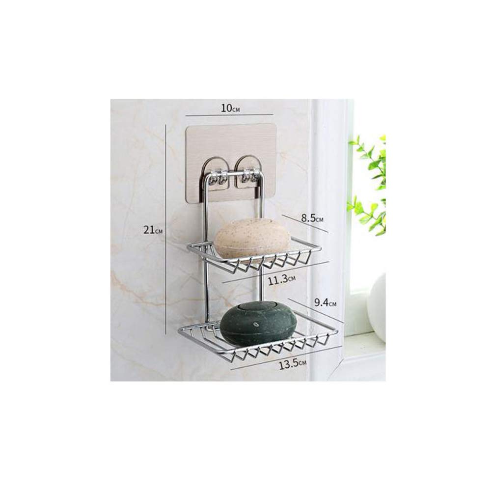 Porte-savon mural en acier inoxydable REYG double couche premium