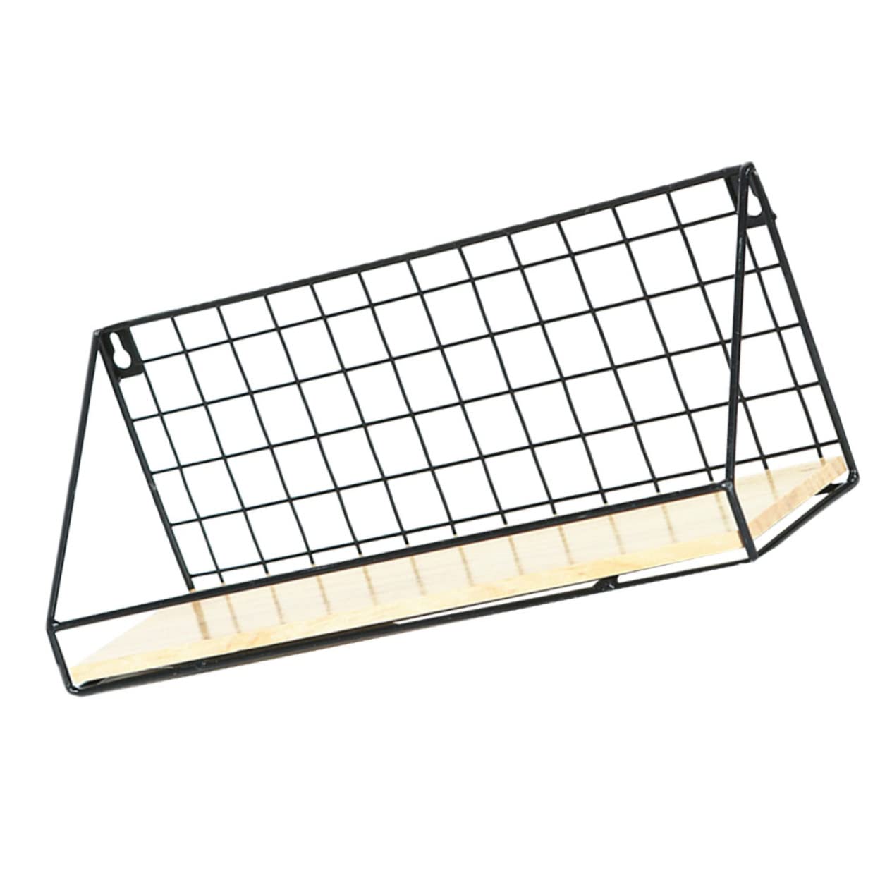 SOLUSTRE 1Pc Heart Shape Wall Mounted Storage Rack Large Iron Art Hanging Organizer for Home Dorm Punch Design for Bathroom Kitchen Black