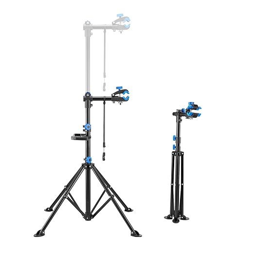 VEVOR Bike Workshop Stand, Height Adjustable 835-1440mm, Heavy Duty Bicycle Repair Stand, Load 29.8kg, Bicycle Stand with Magnetic Tool Tray for Mountain Bikes and Road Bikes