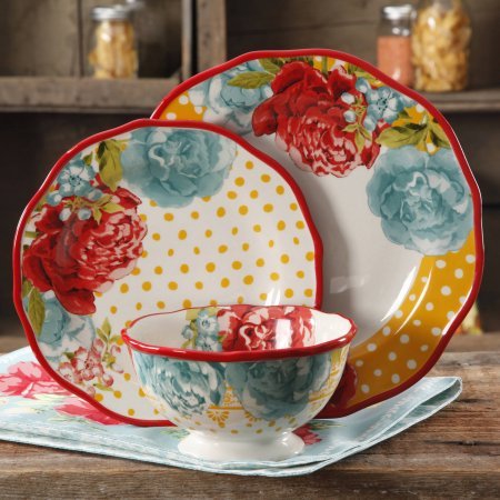 The Pioneer Woman Blossom Jubilee 12-Piece Dinnerware Set