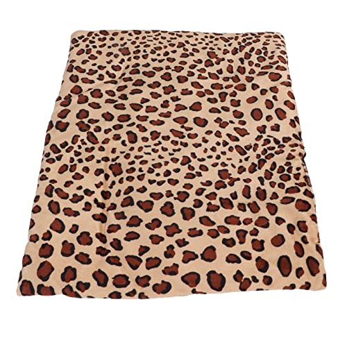 Heating Pad, 9W 5V 2A Dog Heating Pad 3 Temperature Control 37 X 47cm Long Service Life Foldable Fur Friend (Leopard Print)