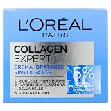 L'Oréal Paris Crema Idratante Collagen Expert 50ml, Crema Viso Idratante al Collagene, Concentrata al 5% Frazioni di Peptidi di Collagene + Peptidi per Boost Rimpolpante