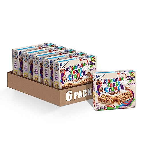 Cinnamon Toast Crunch Breakfast Cereal Treat Bars, Snack Bars, 8 ct (Pack of 6)