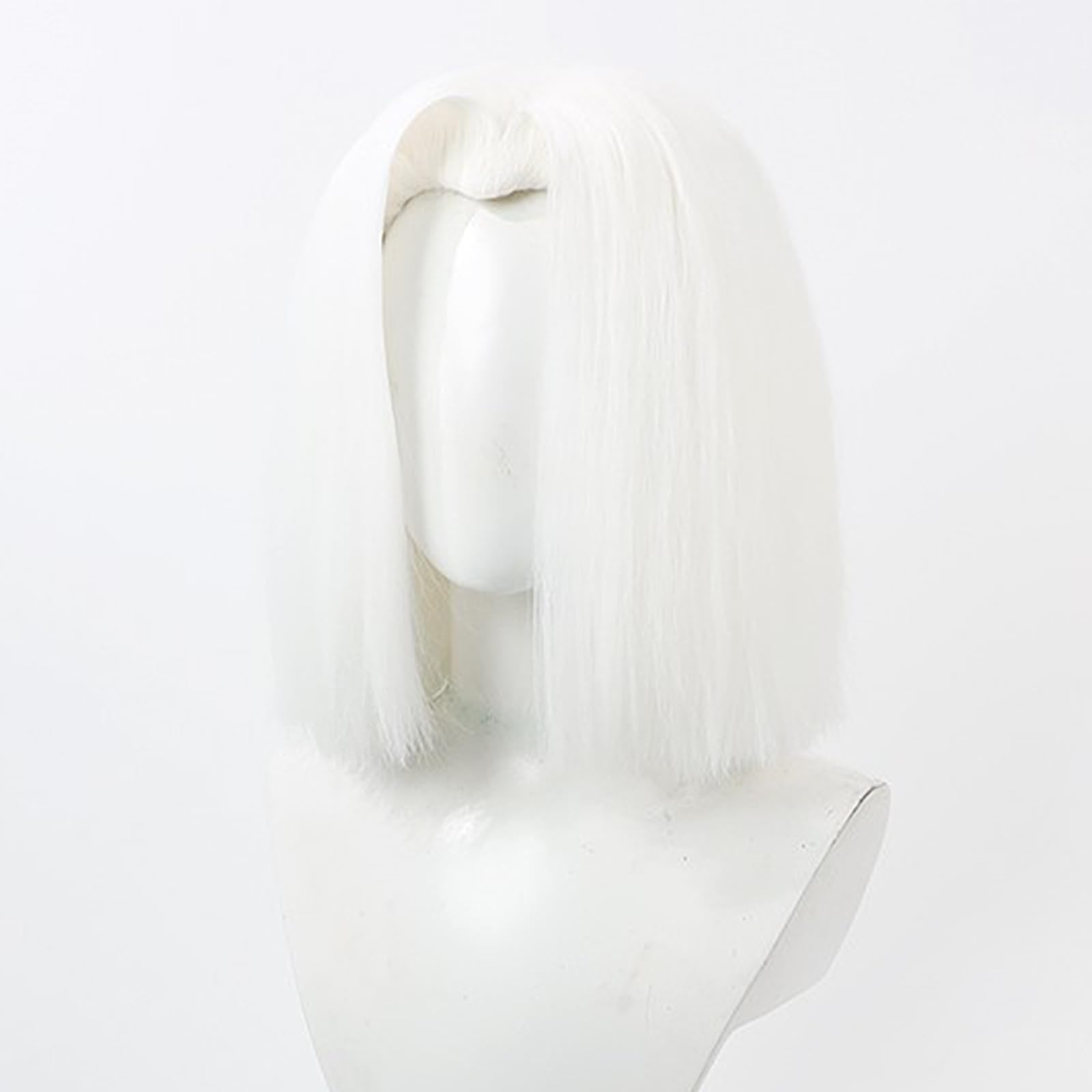 XiongXiongLe Halloween Anime Role Cosplay Wig Men Costume White Short Hair Replacement Wigs for Adult Cos Party Halloween Christmas Comic