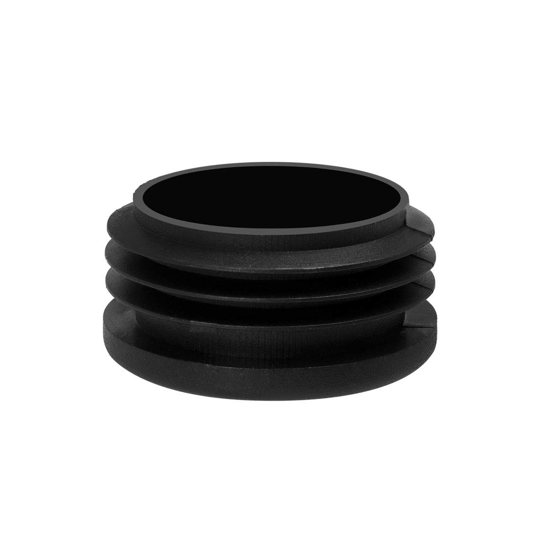 sourcingmap 25mm 1" OD Plastic Insert Pipe End Cover Cap 0.87"-0.94" Inner Dia Bung, Black, 25 x 16mm(D*H)