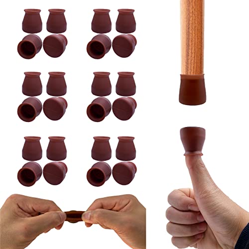 Silicone Chair Leg Floor Protectors Small Fit 15/16"~1-7/32" Furniture Table Feet Cover Anti-Slip Bottom Chair Leg Caps for Hardwood Floors Prevent Scratches No Noise,8Pack