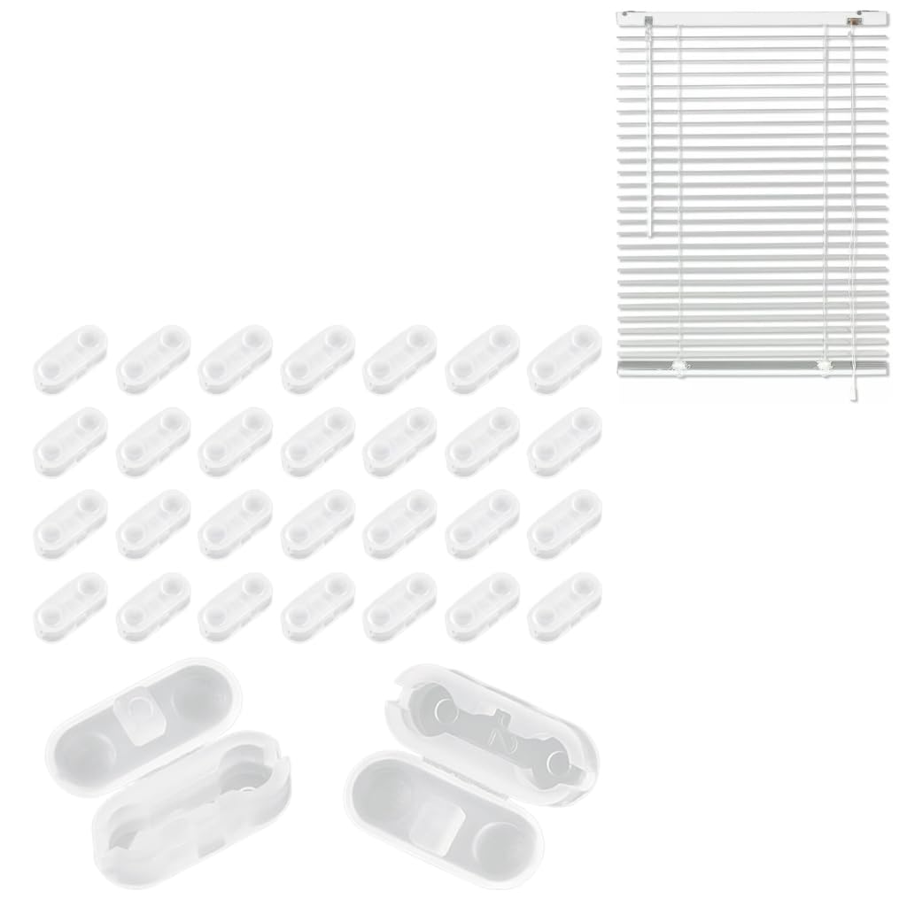 REDYY Roller Blind Stops,30/300Pieces Clear Vertical Blind Chain Stops, Curtain Beaded Chain Stop Buckles for Curtain Accessories