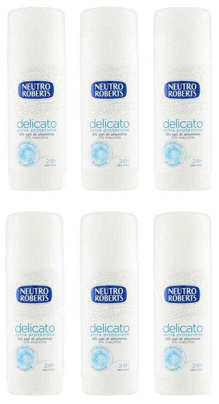 Neutro Roberts Deostick Frisch Blau – 48h Schutz Ohne Aluminiumsalze, 6x 40 Ml