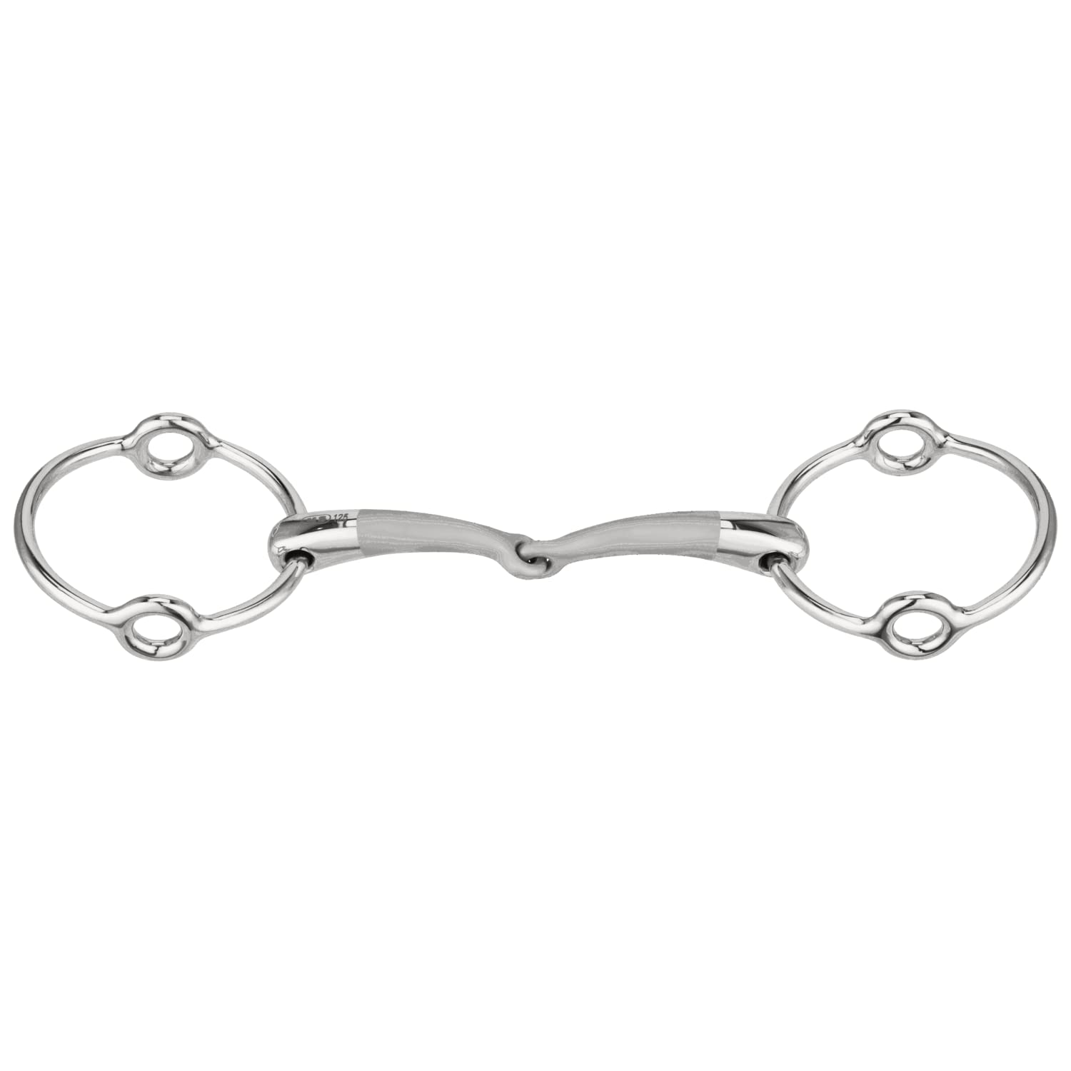 Sprenger SATINOX Aufziehtrense 14 mm einfach gebrochen - Edelstahl rostfrei, 125 mm Weite