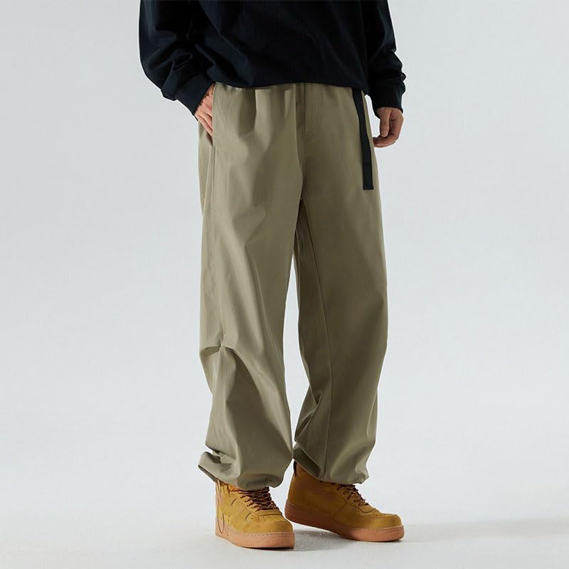 Men's Pants American Retro Workwear Straight-Leg Autumn Sport Loose Cuffed Casual Trouser for Men4