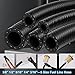 smseace 25pcs 3.3Ft 5-Size Fuel Line Hose Kit - 3/8 Inch 1/2 Inch 5/16 Inch 1/4 Inch 3/16 Inch ID NBR Rubber Fuel Hose with Hose Clamps for Small Engines Automotive Replacement Fuel Hoses
