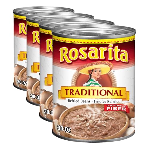 Rosarita Traditional Refried Beans, 30 oz (Pack of 4)