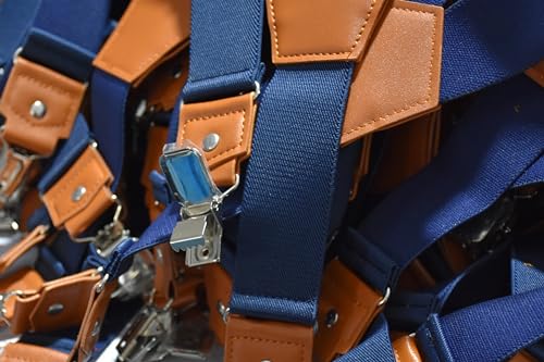 Image of Suspenders for Men Y Back Adjustable Elastic with Strong Clips 47 Inches