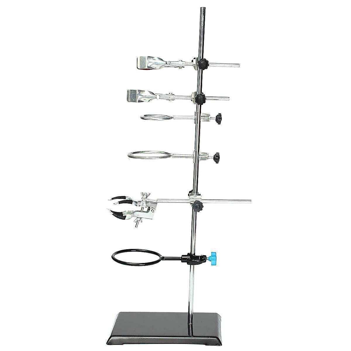 Treeisland Supporto da laboratorio, in metallo, con morsetto, 60 cm, supporto da laboratorio per esperimenti fisici