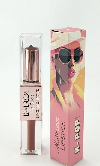 K POPLOVE Forever Matte Liquid Lip Colour, Intense Matte Finish All Day (RUSTY BROWN)