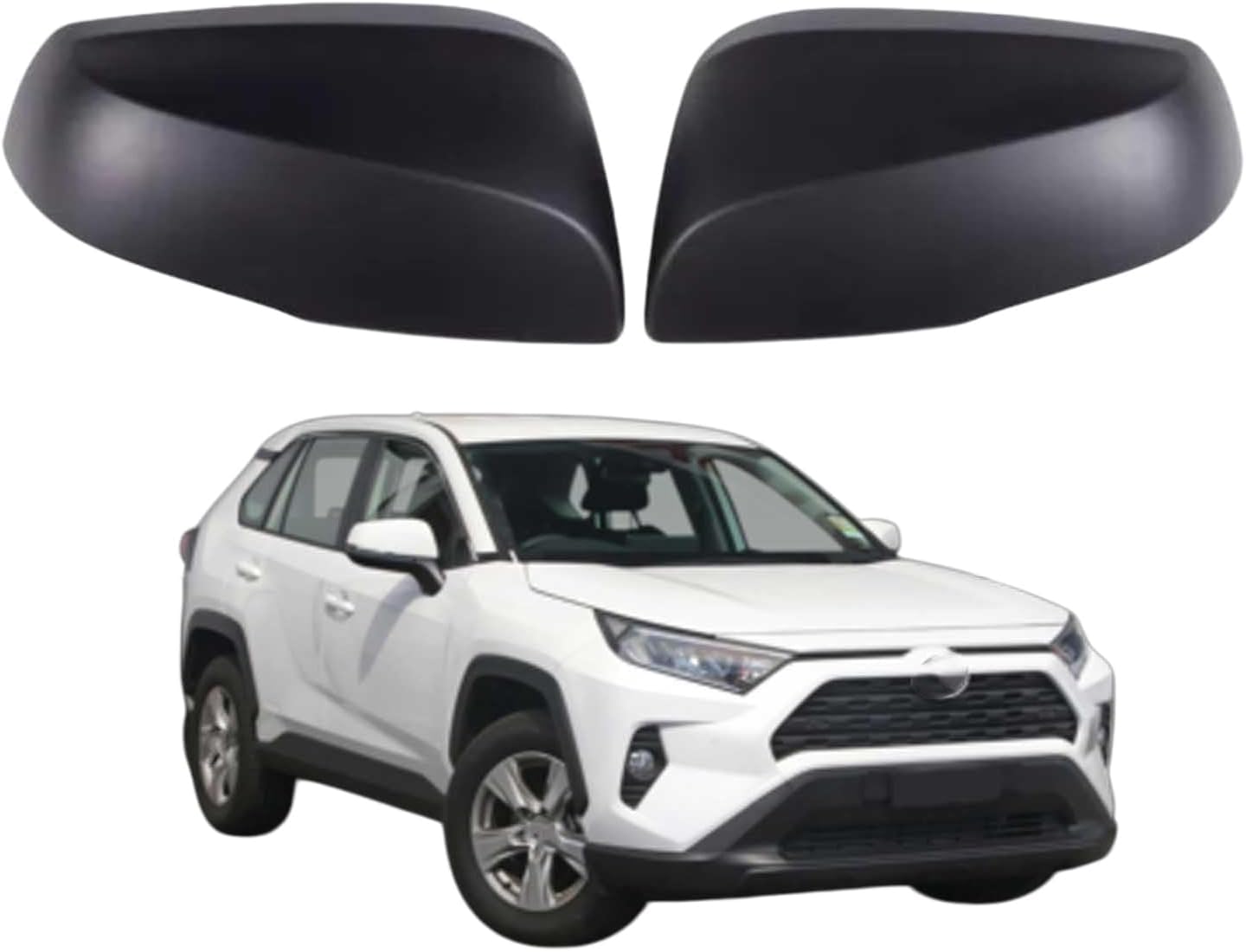 XJPGHA Wing Mirror Covers Caps for Toyota RAV4 2019-2024, Sturdy Durable Cover Housing Door Mirror Vehicle Accessory Rearview Side Covers