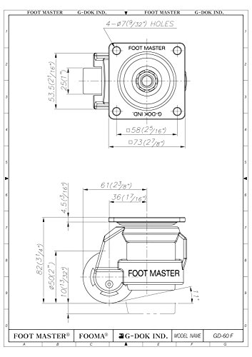 Ruota Orientabile di Livellamento GD 60F con