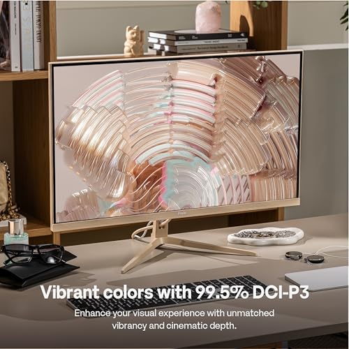 Image of Pixio PX27U Wave Beige 27 inch 160Hz Refresh Rate 4K 3840x2160p Resolution Fast IPS Panel 1ms GTG Response Time Tilt Adjustable Gaming Monitor with Adaptive Sync