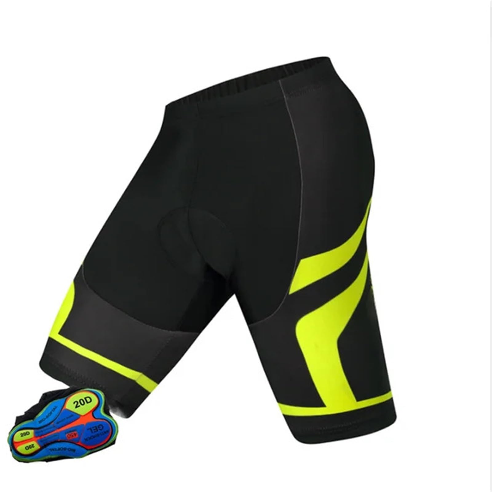 Pantaloncini Ciclismo 2 pezzi pantaloncini da ciclismo con bretelle, mountain bike, traspiranti, da uomo, con imbottitura in gel 20D, pantaloni da ciclismo, intimo Per Ciclismo All'aperto(Black03,XXS)