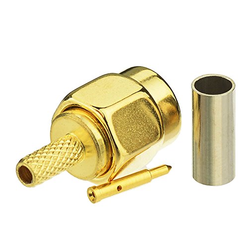 Superbat RG174 SMA Crimp Connector Kit 50ohm SMA Male+Female Solder Coax Connector for RG174 RG316 RG188 RG188A LMR100 Cable 10Pcs - Image 3
