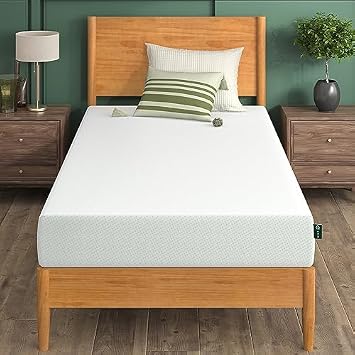 Zinus 3ft Single Mattress Memory Foam Infused with Green Tea - (90 x 190 cm) - 8'' Height - Medium Firm Orthopaedic Support - Lasting Freshness - OEKO-TEX Certified - Designed to UK Standards