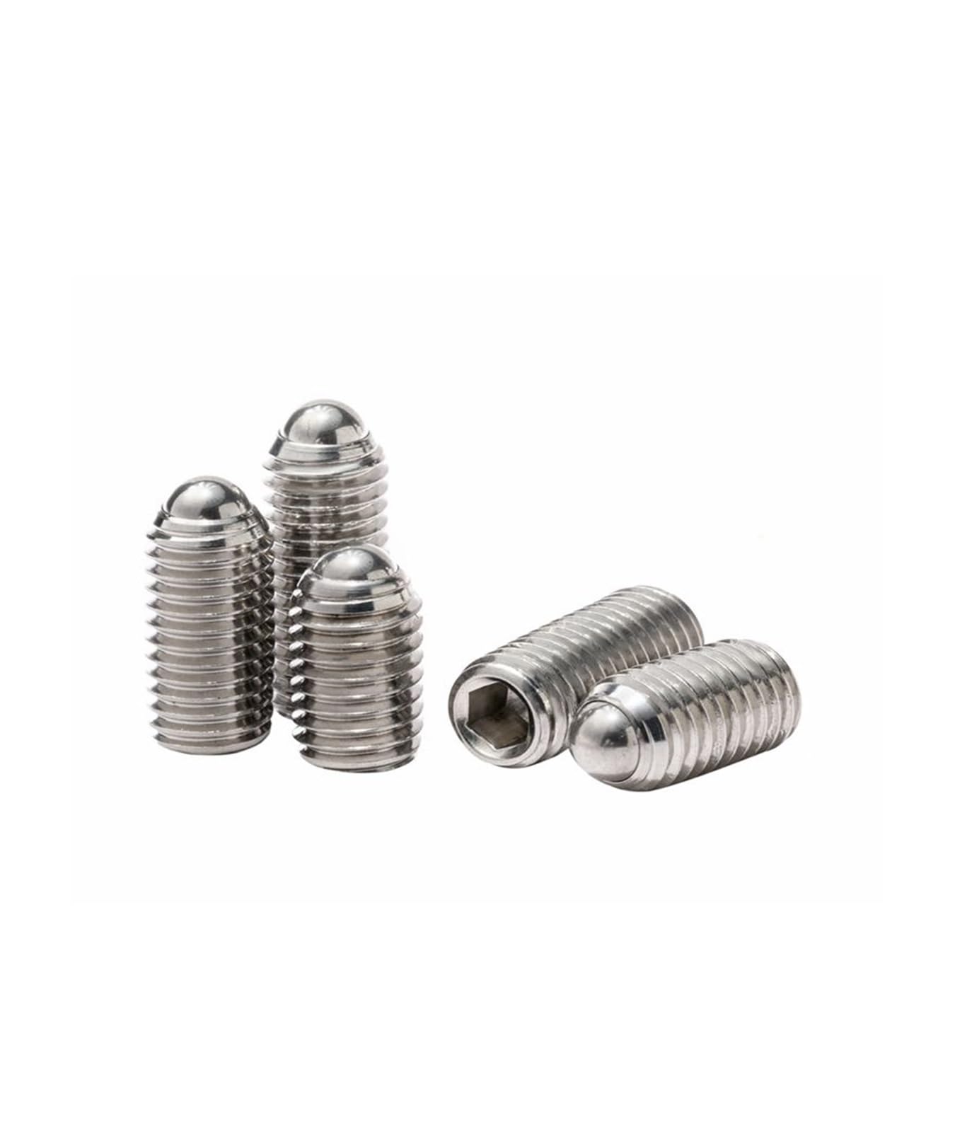 304 Stainless Steel Hex Ball Plunger Set Screw | Silver M2.5-M16 for Positioning: Stainless Steel Hex Socket Ball Plunger Set Screws(55MM-M6)
