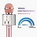 Produktbild OFUN Karaoke Microphone Bluetooth, 3 in 1 Karaoke-Mikrofon (LED Licht mit 7 Farben) für Kinder, Tragbares kabelloses kompatibel mit Android / iPhone / Ipad / PC